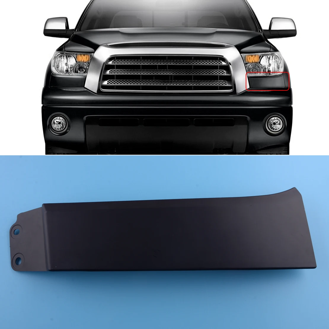 

Левое крыло панель расширения решетка бампера наполнитель фары подходит для Toyota Tundra Sequoia 2008 2009-2012 TO1242100 TO1266101