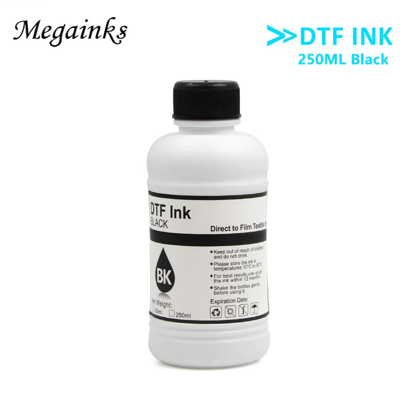 

DTF INK 250ML For Dirent printer film for Epson L1800 L800 L805 DX5 DX7 I3200 I4720 I5113 Printhead BK C M Y WH & CL available