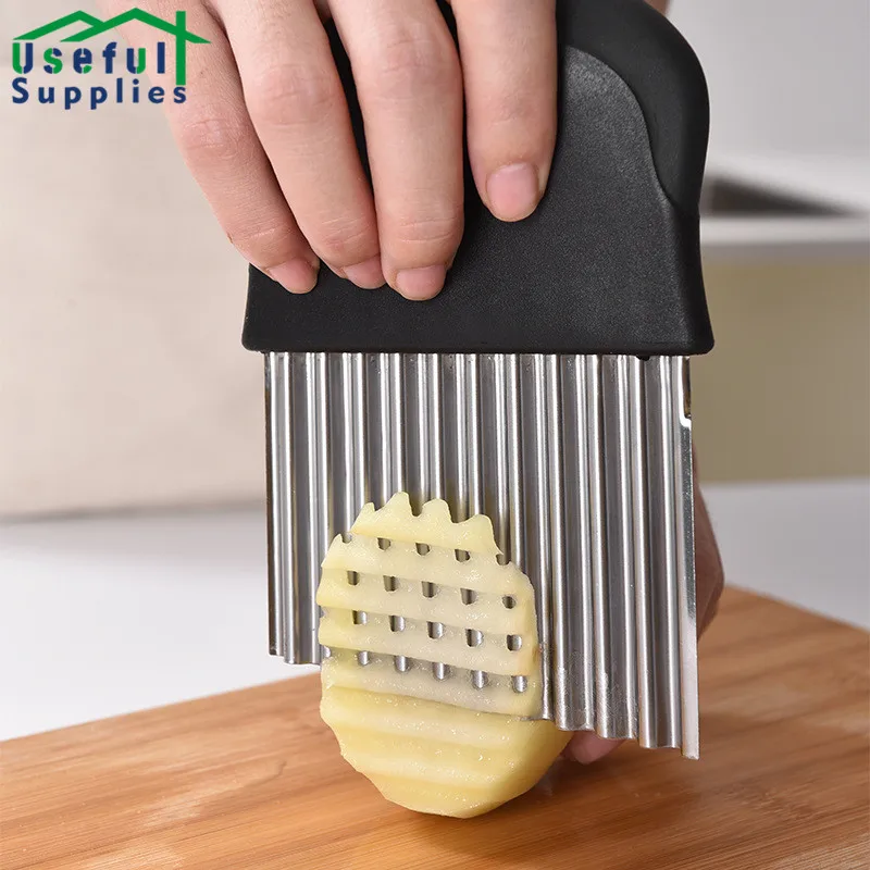 

Stainless Steel Wave Knife Potato Cutting Kitchen Cutter Potato Knife Kitchen Tool French Fries Accessories Home Supplies Tool