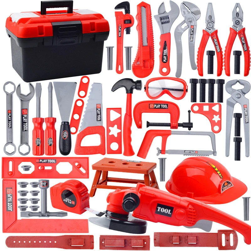 

Kids Simulation Repair Tool Toys Pretend Play Toolbox Kit Electric Drill Screw Driver House Play Garden Tools Toys for Children