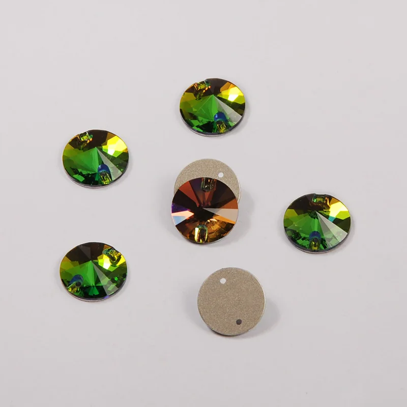 Стеклянные радужные пришивные стразы YANRUO 3200 Rivoli для свадебного платья |