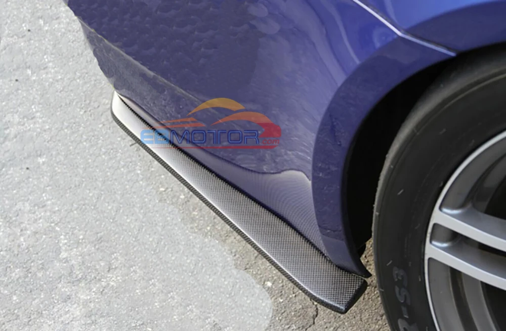 Настоящие карбоновые волокна заднего бампера боковые разветвители спойлер