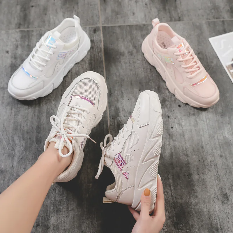 2019 Брендовые женские/женские модные повседневные женские кроссовки на толстой