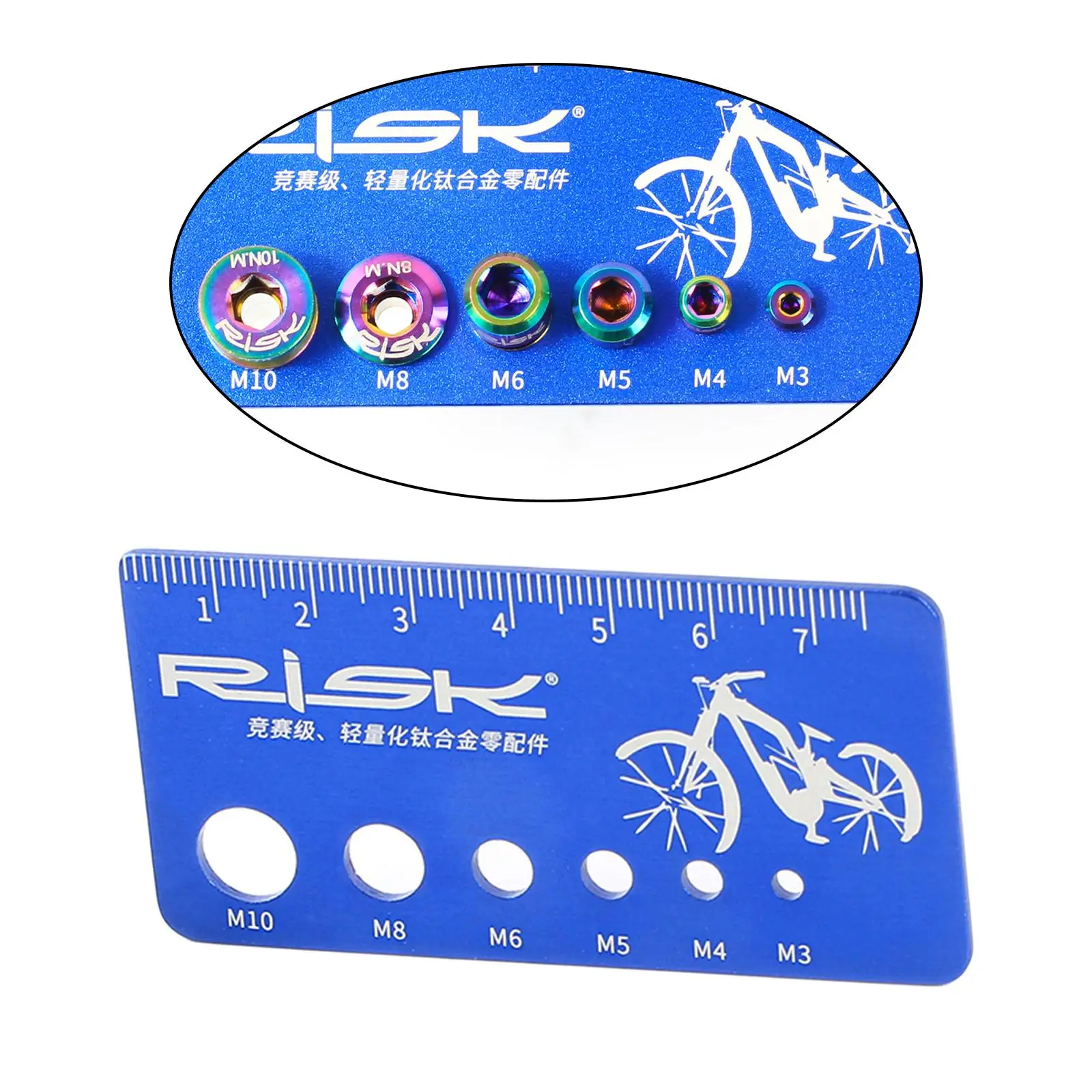 

Bike Thread Pitch Measure Bolt & Screw Gauge Tool Aluminum Alloy for Bicycle