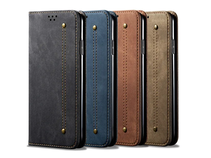 

Vintage Denim pattern Leather Flip Case For Huawei Y9 2019 Honor 10I 20I 20E Honor 20 Lite V30 Pro Back Cover Magnetic Fundas