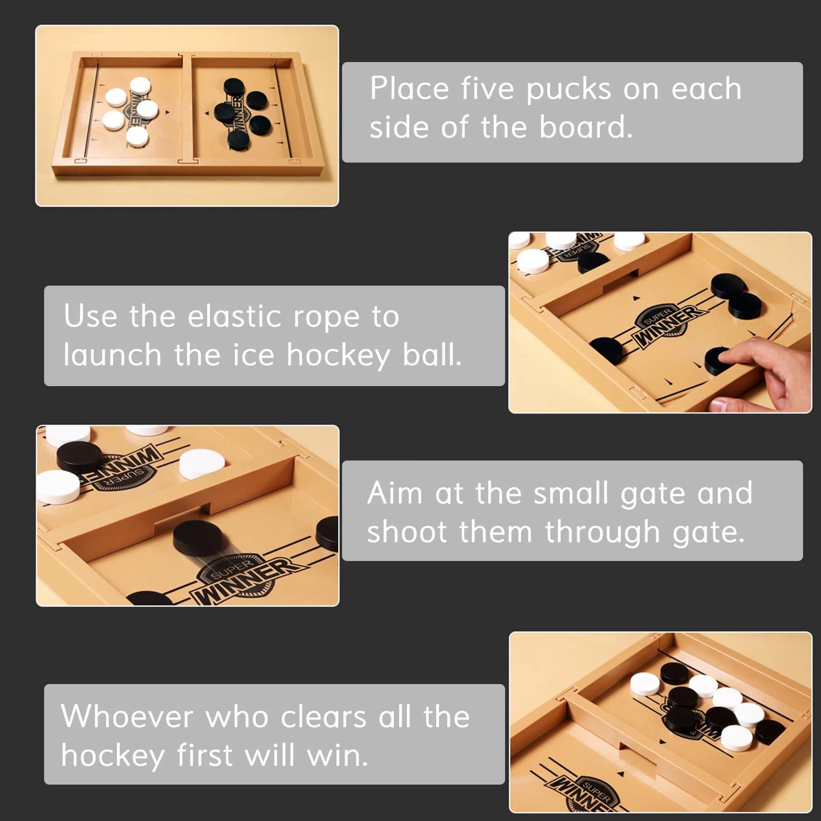 

Fast Sling Puck Game Table Desktop Ice Hockey Winner Board Chess Games Family Leisure Fun Toy