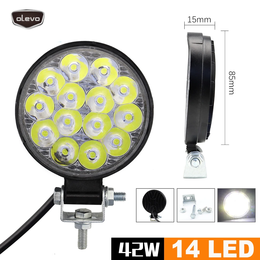 Светодиодсветильник фара для внедорожников 42 Вт 4 шсветодиодный противотуманная