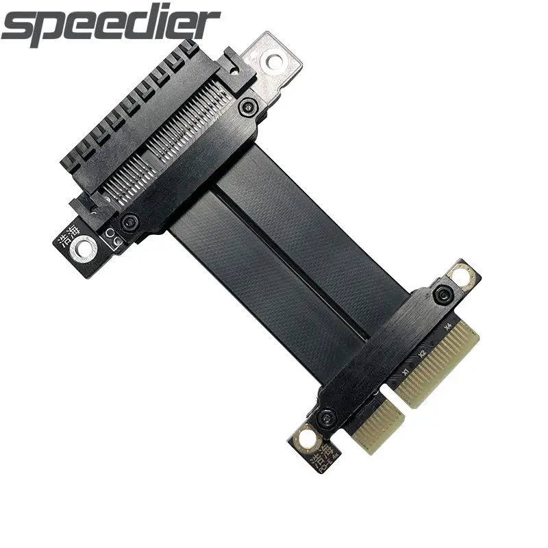

5-60 см Новинка PCIE 3,0 X4 переходник для подъемной карты Перемычка PCI Express от 4x до 4x Удлинительный кабель для видеокарты 90 180 градусов по вертикали