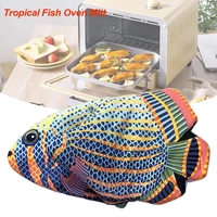 1pc bbq glove tropical fish oven mitt quilted heat resistant animal oven glove anti scalding oven mitten for home kitchen glove
