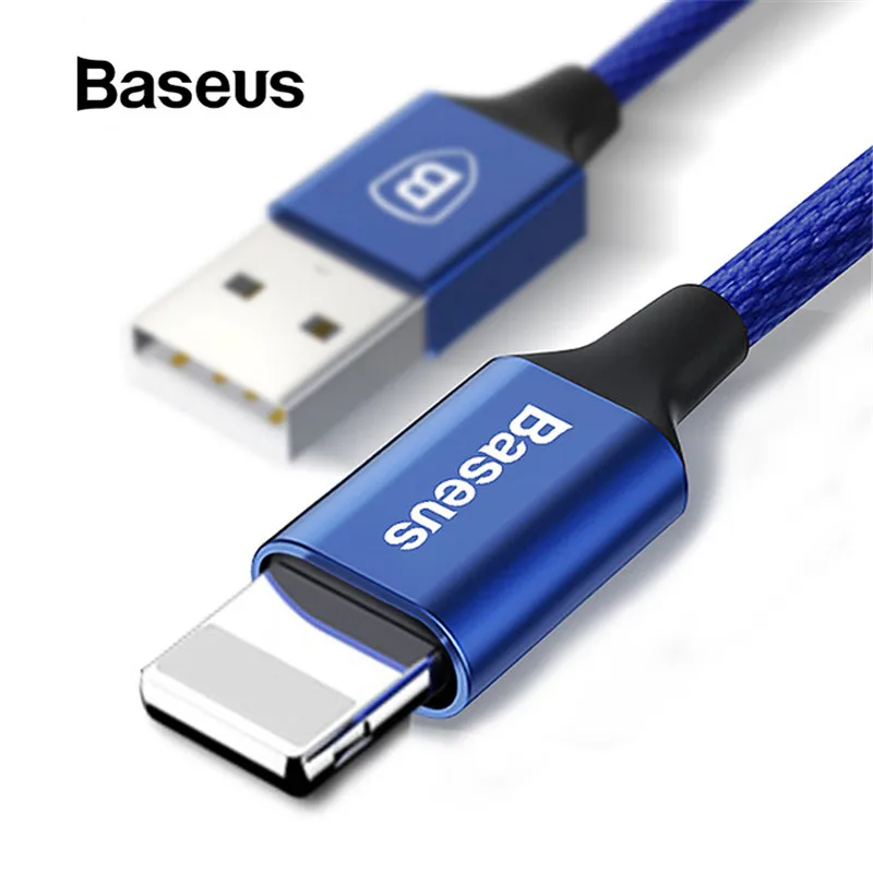 Usb-кабель Baseus для iPhone X, 8, 7 Plus, кабель для быстрой зарядки, usb-кабель для мобильного телефона, кабель для передачи данных для iPhone 5, 6, 6 S, iPad, usb-кабель для зарядного устройства