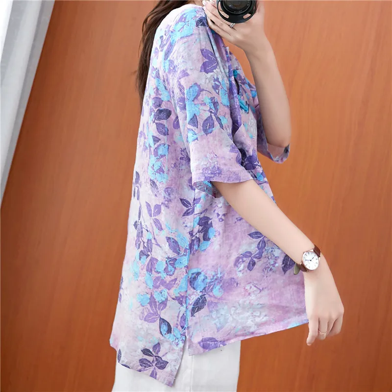 Женские топы Hanfu в китайском ретро-стиле традиционная элегантная женская блузка