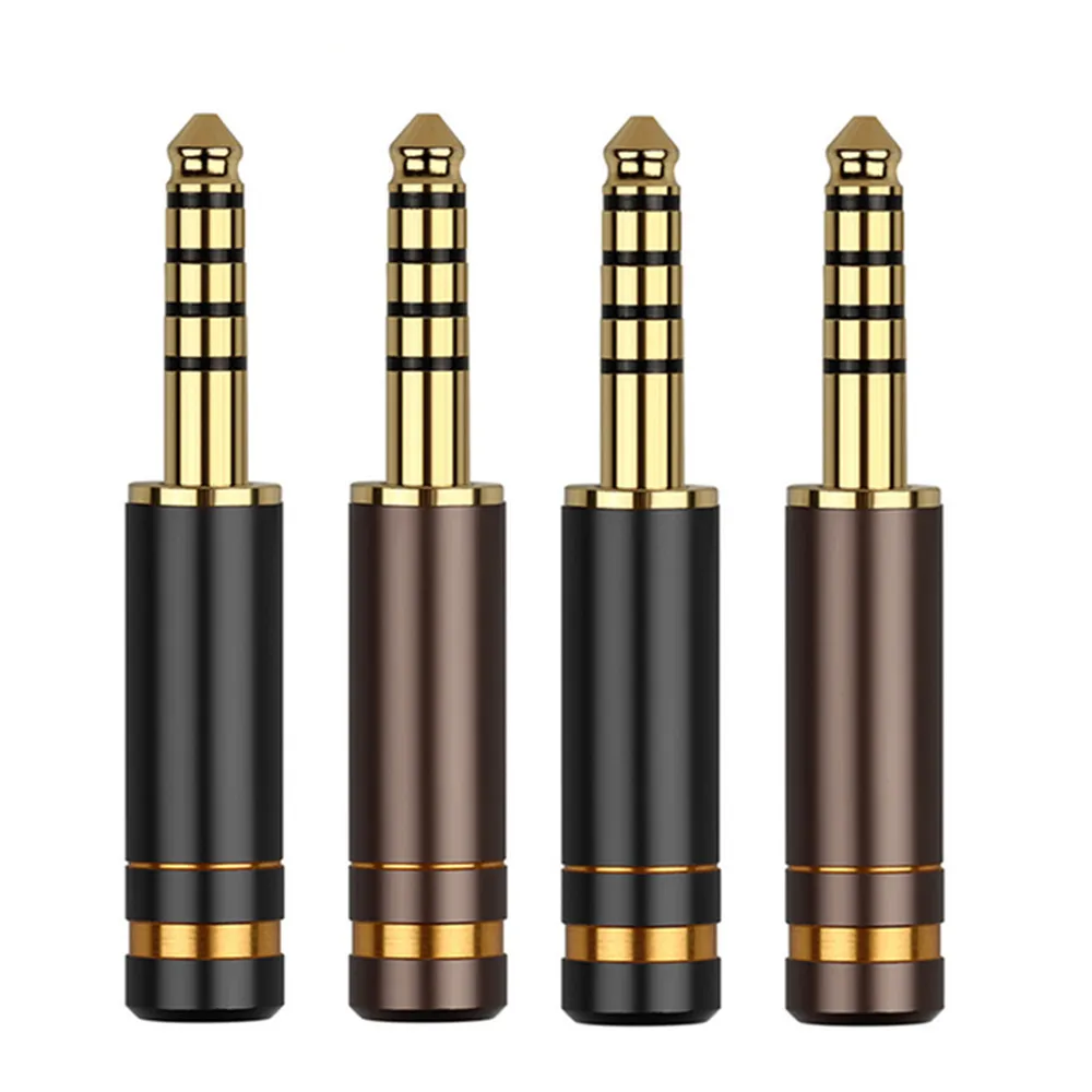 

4.4mm Male Jack 5 Pole Audio Adapter HIFI Earphone Balanced Plug Gold/Rhodium Plating Copper DIY Headphone Wire Connector