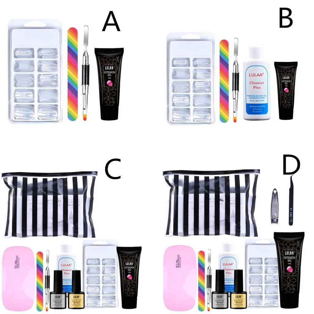 Быстросохнущий УФ-клей для ногтей поли набор гель-лаков инструмент маникюра