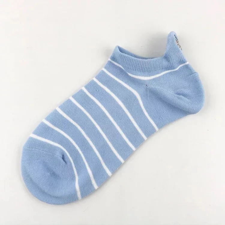 

Embroidered Women's Boat socks White Japanese Doraemon cute refreshing girl's heart shallow mouth popular socks 5 pairs/piece