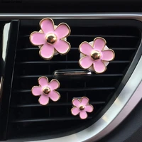 pink cherry blossom solid fragrance clip clip car interior air conditioning fragrance clip minimalist flower decor 4 universal