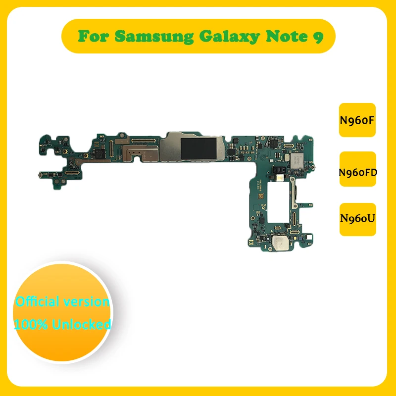 Unlocked Motherboard For Samsung Galaxy Note 9 N960F N960FD N960U Board With Android System Chips Logic Main Free Shipping | Мобильные