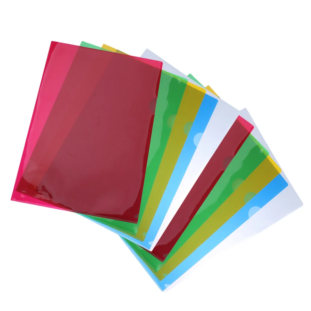 

40Pcs Transparent L-Shaped Clipboard File Clip Hardboard Paper Holder Memo Folders Board for Home School Office(White Bl