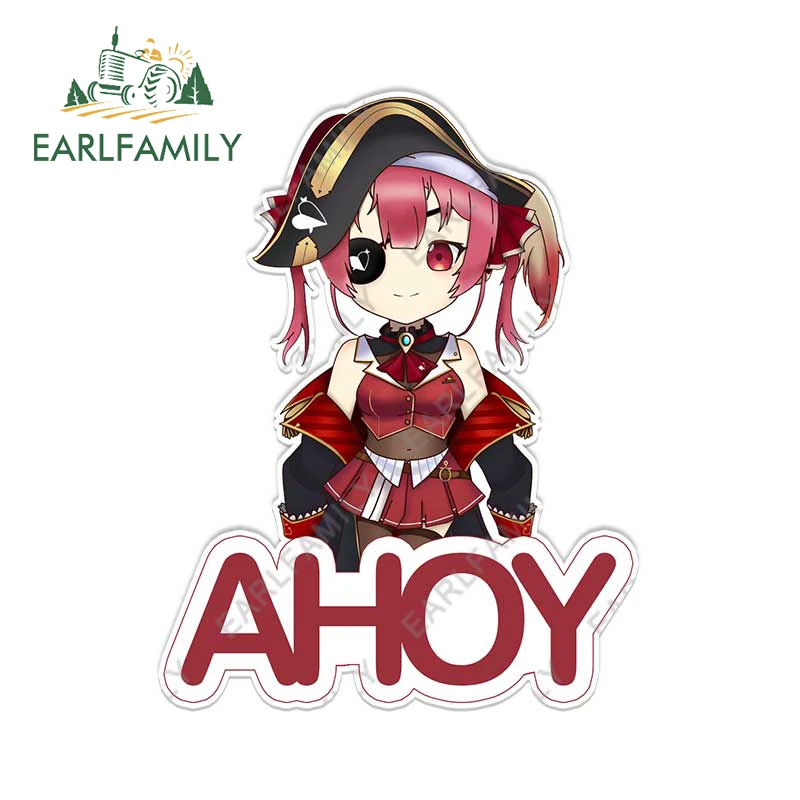 

EARLFAMILY 13cm x 10.1cm for Marine Hololive Car Stickers Waterproof Occlusion Scratch Decals Vinyl Windows Helmet Decor
