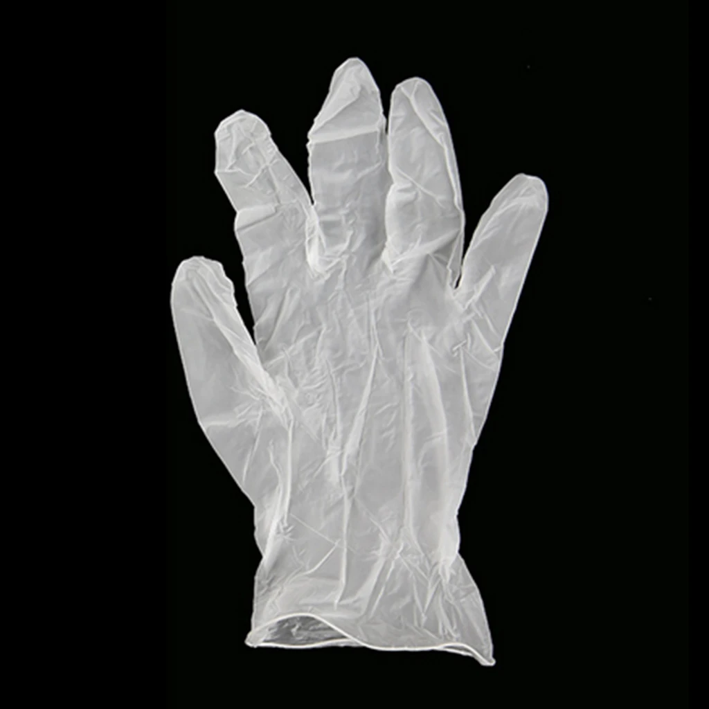 

200x Disposable PVC Gloves For Hair Dye Coloring Kitchen Catering Cleaning