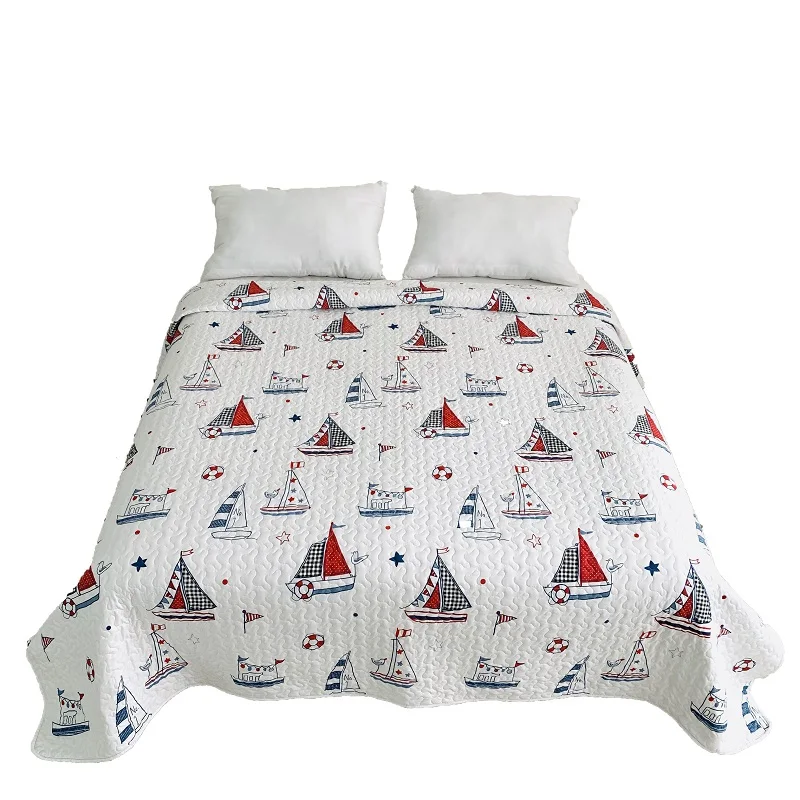 Новое Стильное одеяло с цветочным принтом Полиэстеровые покрывала для кровати