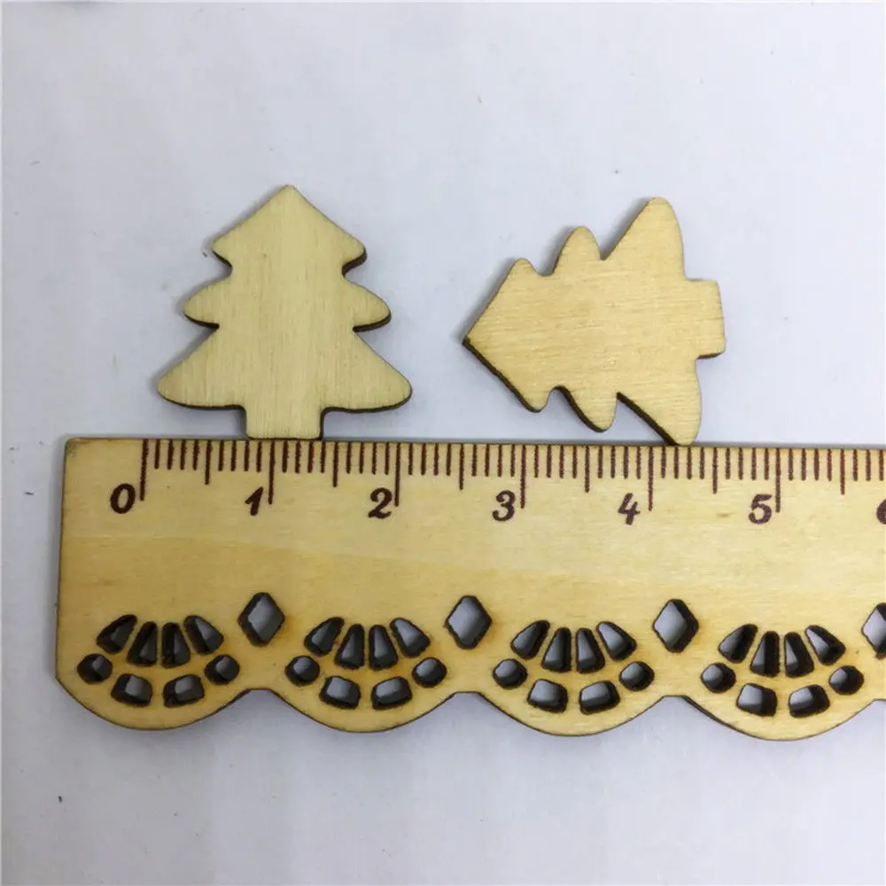 100 шт./лот 5 видов конструкций 20 мм рождественские украшения из натурального