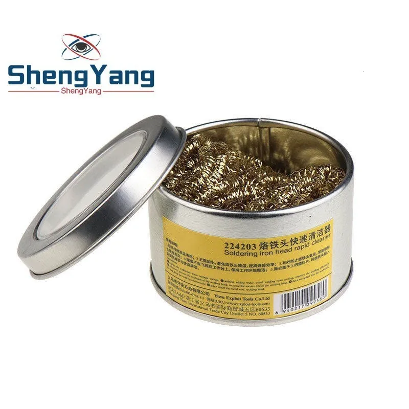 ShengYang Распайка паяльника сетка фильтр для очистки насаднасаднасадка наконечник медной проволоки шар коробка для шлаков шарик для очистки