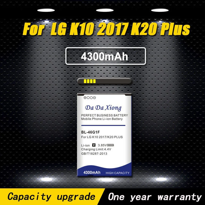 Da Xiong 4300 мАч BL-46G1F батарея для LG K10 K20 Plus TP260 K425 K428 K430H батареи для мобильных телефонов