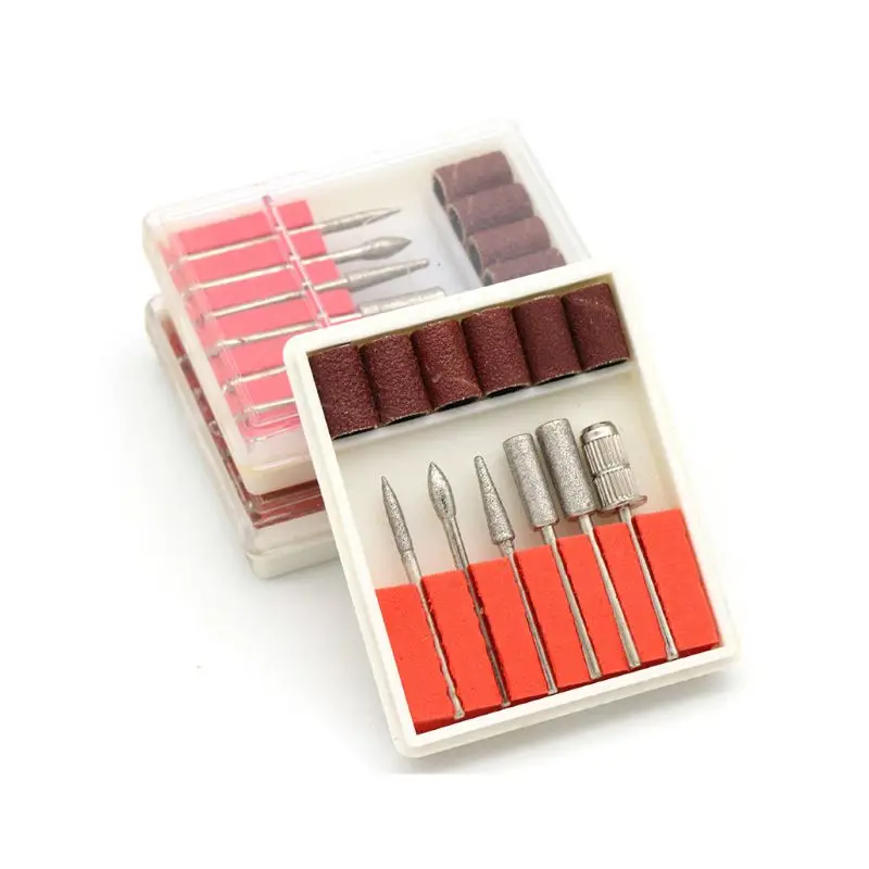 

6pcs/set Nail Drill Grinding Head Sanding Bands File Electric Polishing Machine