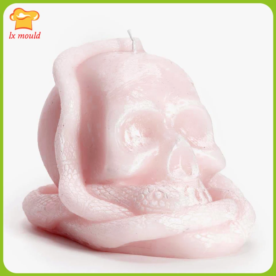 

DIY Handmade Halloween Easter Skull & Snake Candle Silicone Molds Aromatherapy Cake Pan Silicone Moulds