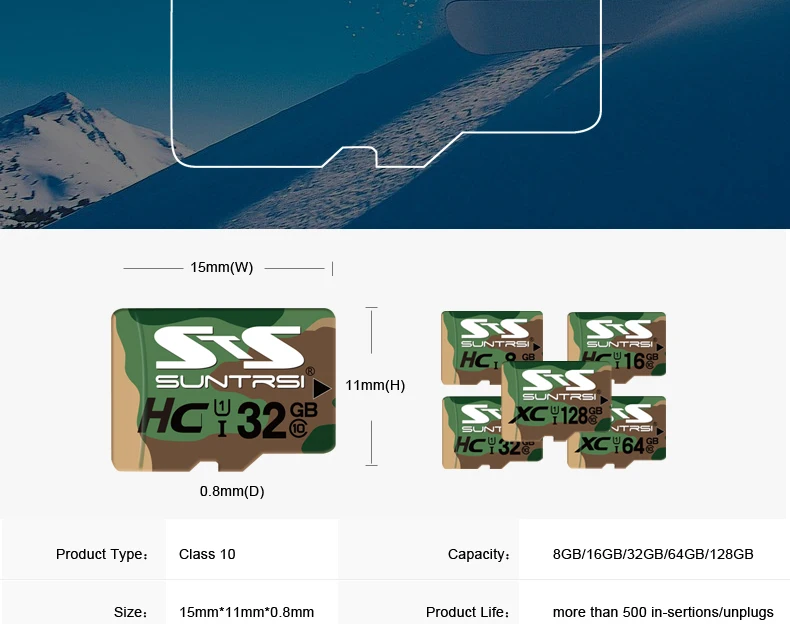 Suntrsi micro sd карта 128 Гб 64 Гб micro sd 32 Гб мини карта 16 Гб класс 10 для samrtphone и настольного ПК Оригинальная карта памяти