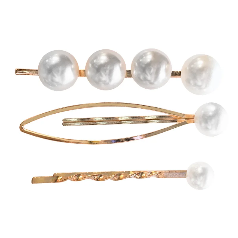 

1/3pcs Fashion Korean Pearl Imitation Beads Hair Clip for Women Cute and Sweet Girl Style