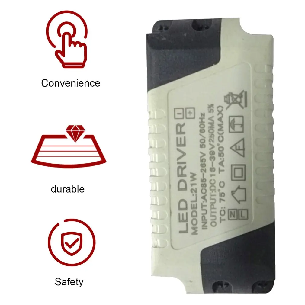 1Pc New Dimmable/Non-Dimmable LED Light Lamp Driver Transformer Power Supply 6/9/12/15/18/21W | Освещение