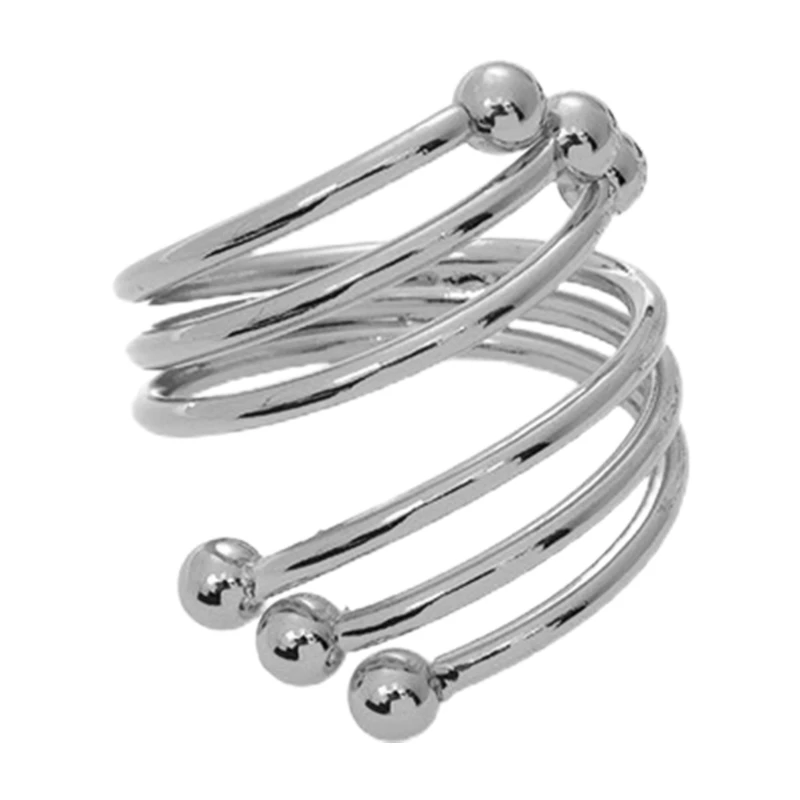 

6 Pcs Simple Alloy Napkin Rings Buckles Set Handcrafts Serviette Buckle Holder GXMA