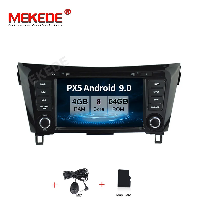 64G CAR DVD MEKEDE 8core 4G ram 64G rom HD экран автомобиля радио Android9.0 для Nissan qashqai X-Trail- gps навигатор dvd плеер - Цвет: 64G CAR DVD