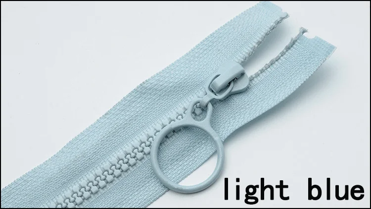 light blue 10 шт. 3# Meetee молнии из смолы 25 см закрытые и 60 см открывающиеся молнии для DIY ремесла швейные сумки кошелек аксессуары для одежды A1-1 - Цвет: light blue