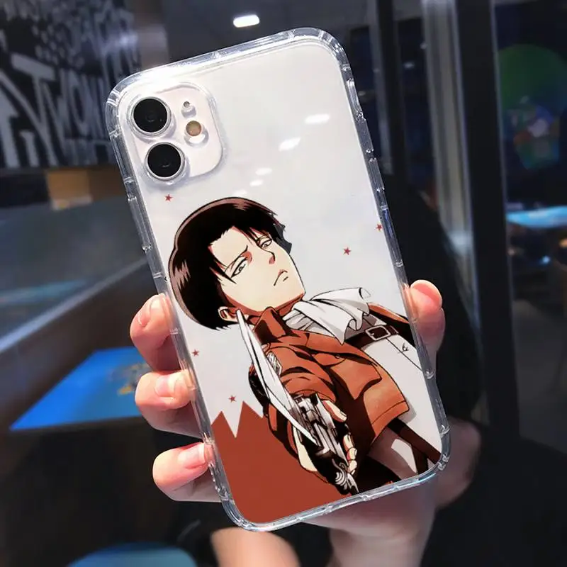 

Attack on titan Japan anime Phone Case Transparent for iPhone 11 12 mini pro XS MAX 8 7 6 6S Plus X 5S SE 2020 XR