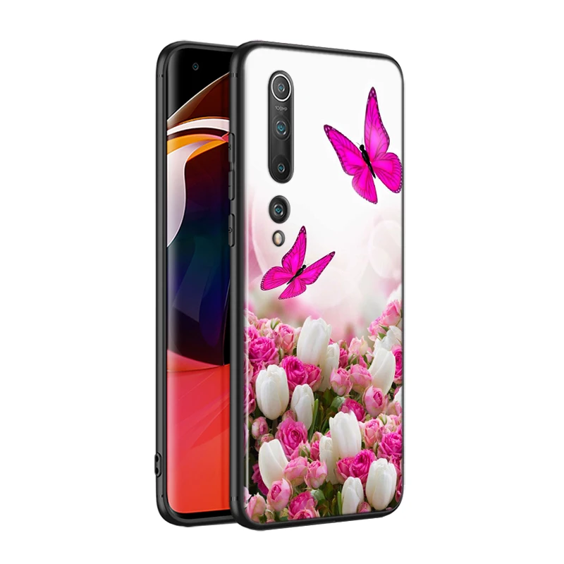 Силиконовый чехол с пружинными тюльпанами и цветами для Xiaomi Mi 10 9T CC9 Pro Note 9 8 6 A3 A2 A1