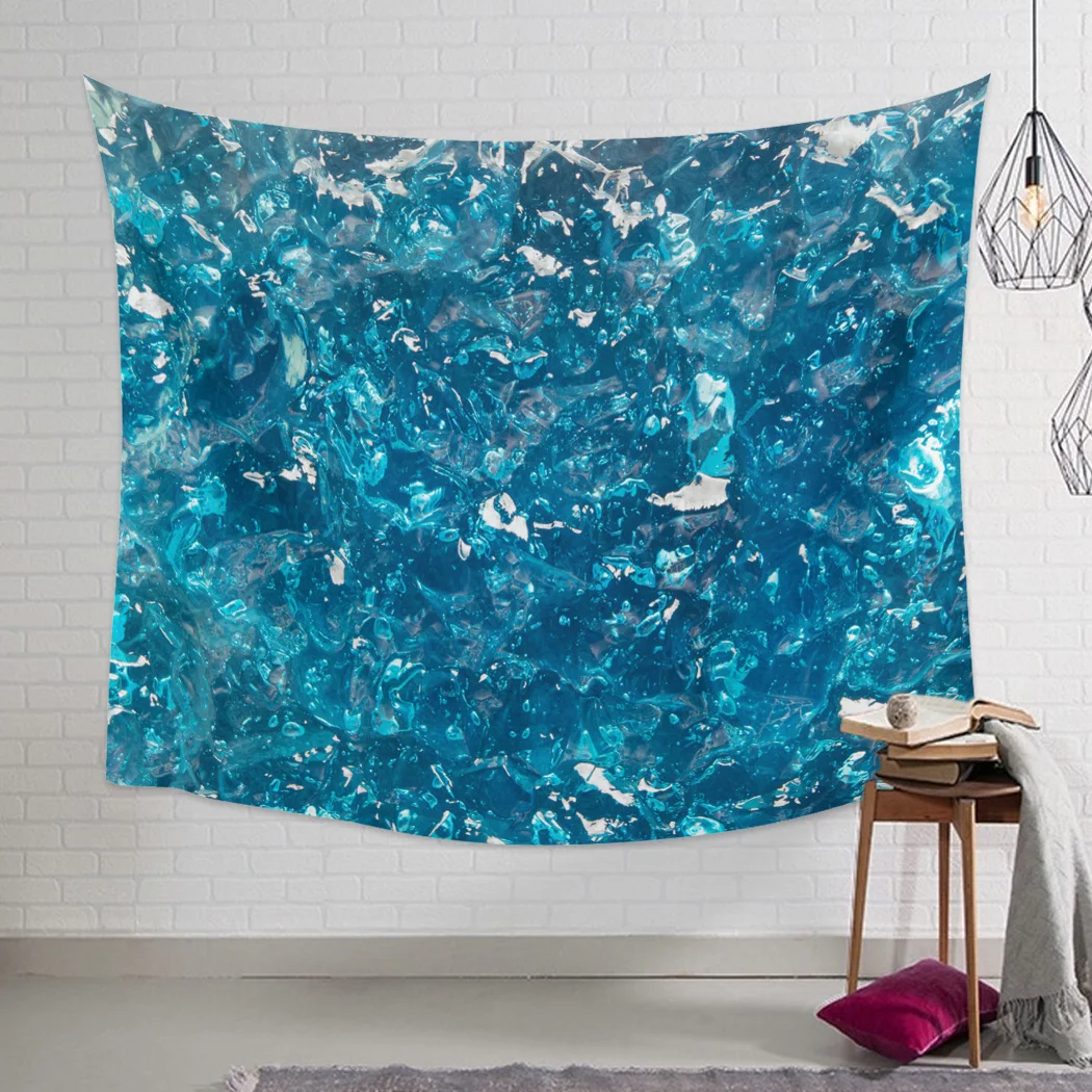 Летний гобелен с изображением голубой водной волны полотенце пляжное Пикник