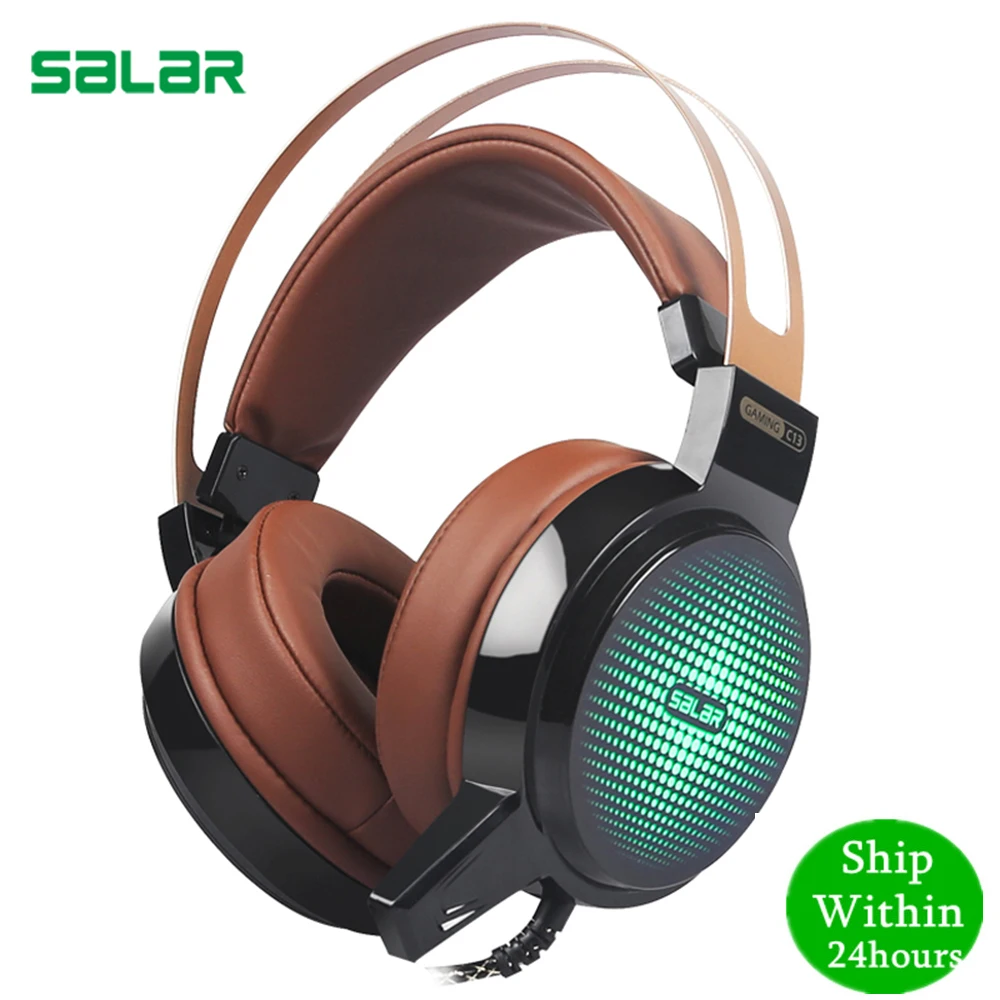 Игровая гарнитура Salar C13 с глубокими басами игровая компьютерные наушники