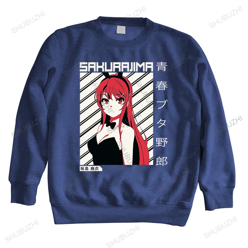 

Men teenager sweatshirt hoody Mai Sakurajima Seishun Buta Yarou Wa Bunny Girl Anime unisex Warm hoodies vintage long sleeve
