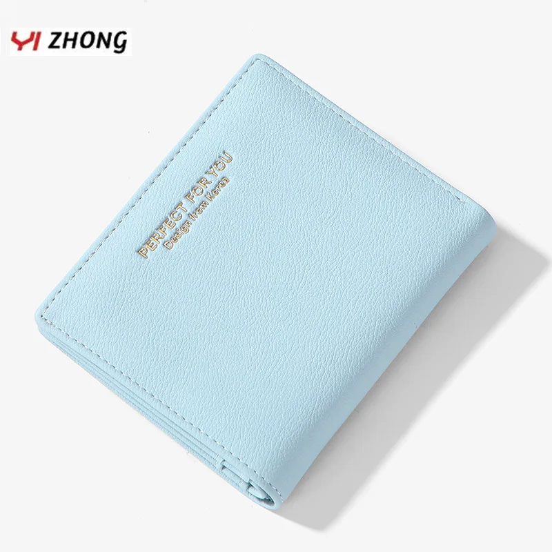 YIZHONG модный тонкий кошелек для женщин кожаный короткий Мини Женский кошелек держатель для карт кошельки и кошельки