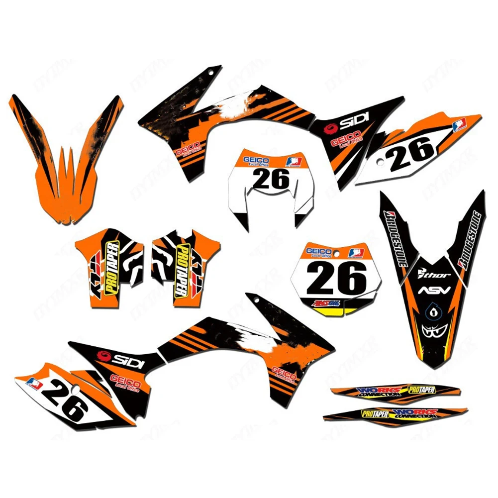 Наклейки для графического фона мотоцикла наклейки KTM SX SXF XC XCF 2011 2012 EXC XCW 2013 125-200 250