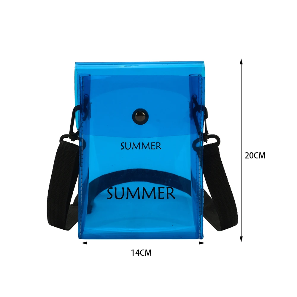 

Fashion Women PVC Transparent Shoulder Crossbody Bag Ladies Vintage Small Purse Money Phone Bags