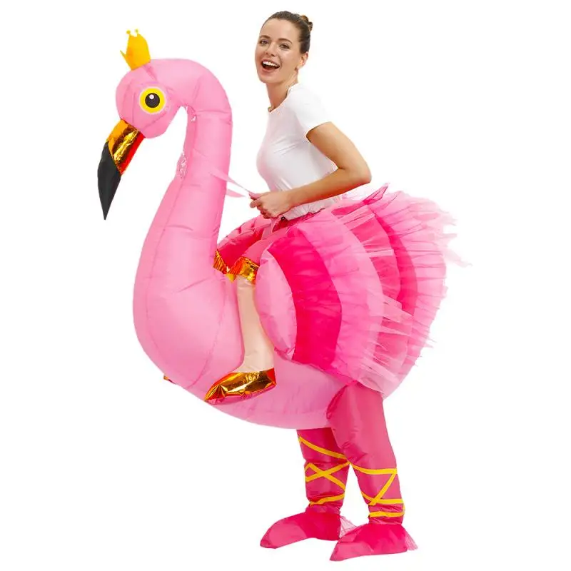 adult flamingo inflatable costumes for halloween cosplay party costume christmas suit purim carnival man performance jumpsuit free global shipping