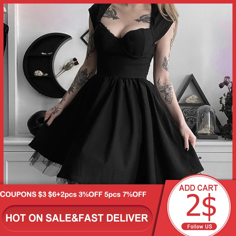 Женское платье с глубоким V образным вырезом черное Сетчатое составного кроя в