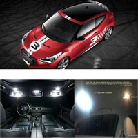 led interior car lights for hyundai veloster sunroof 2011 2012 room dome map reading foot door lamp error free 8pc