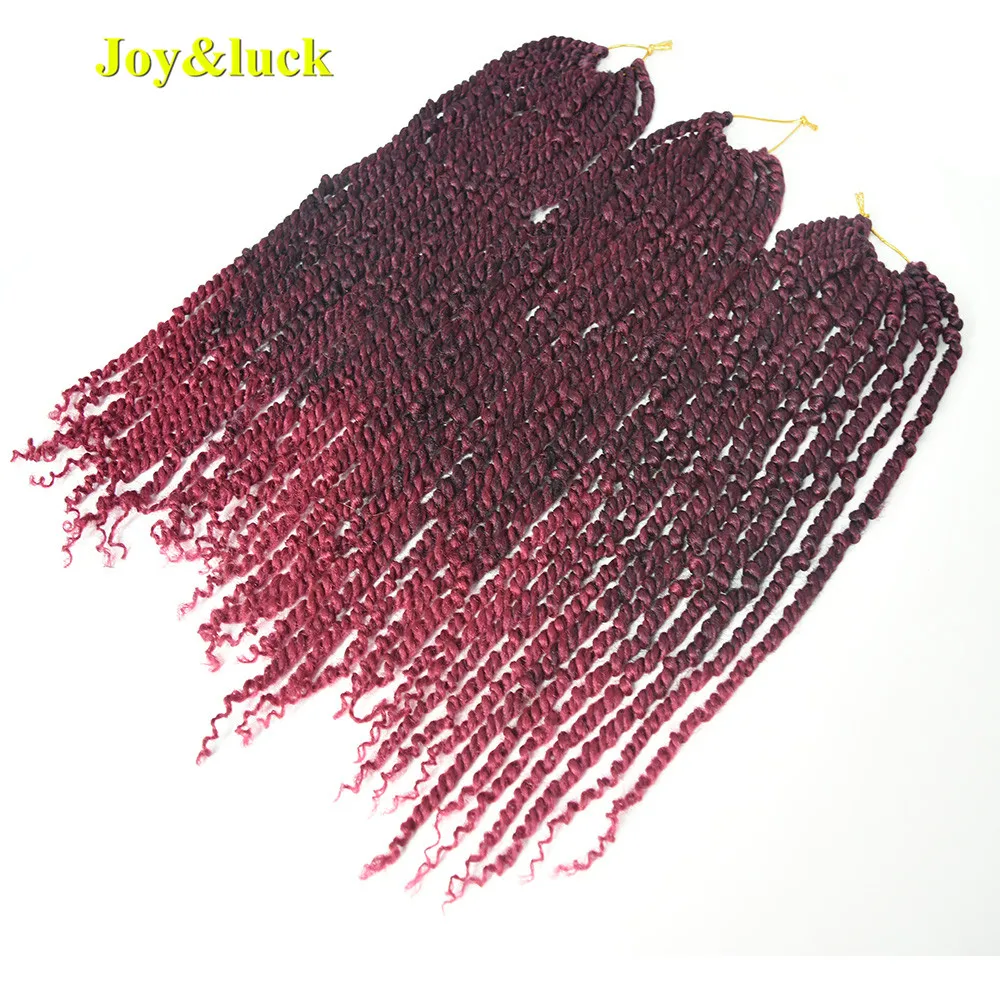 Joy &amp luck страсти твист Омбре цвет синтетические плетеные волосы 18 дюймов длинные
