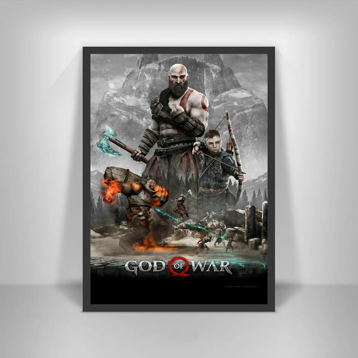 

God Of War Game художественный плакат на холсте плакат, печать, украшение для дома, настенная живопись (без рамки)