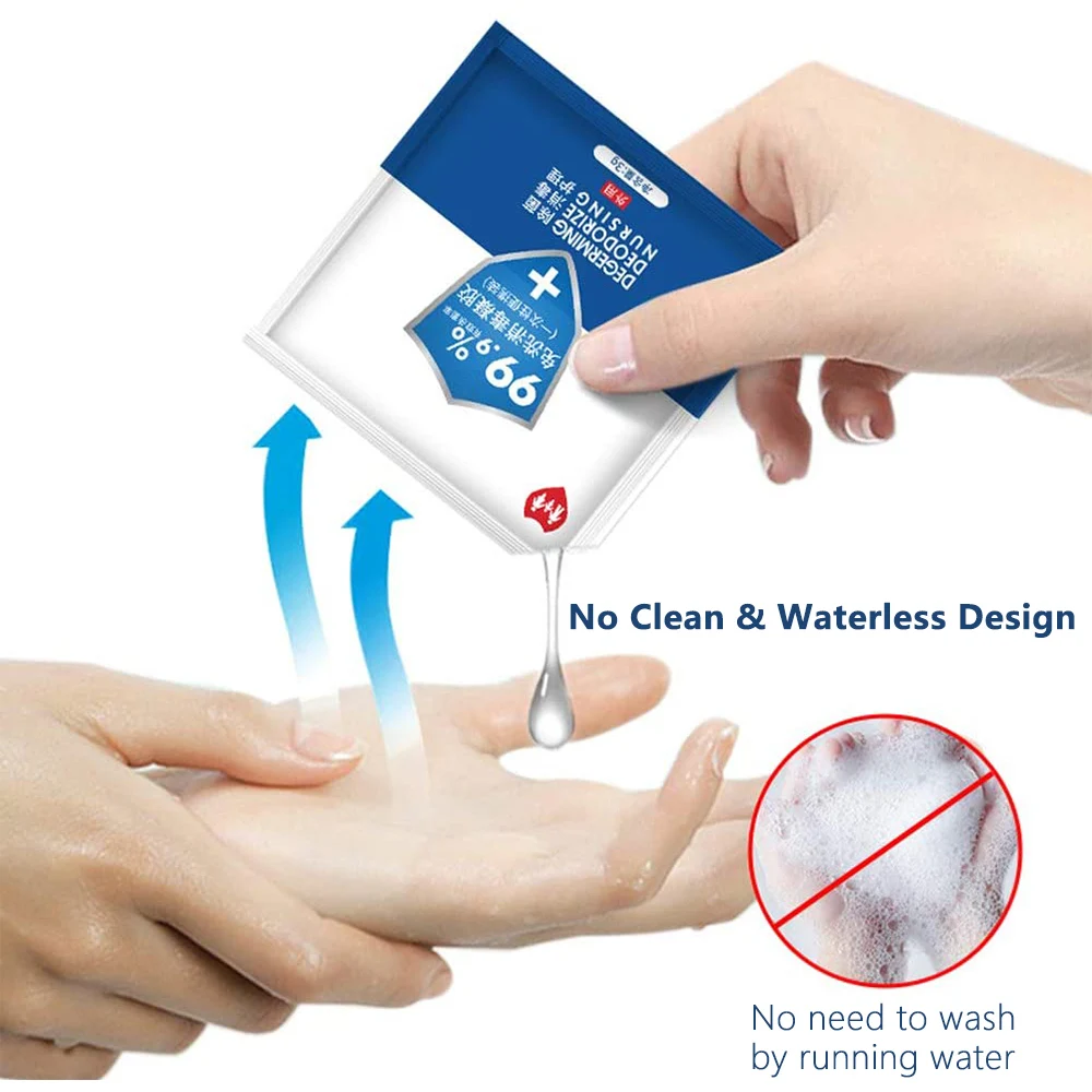 Портативный дорожный Дезинфектор для рук 50 упаковок одноразовый