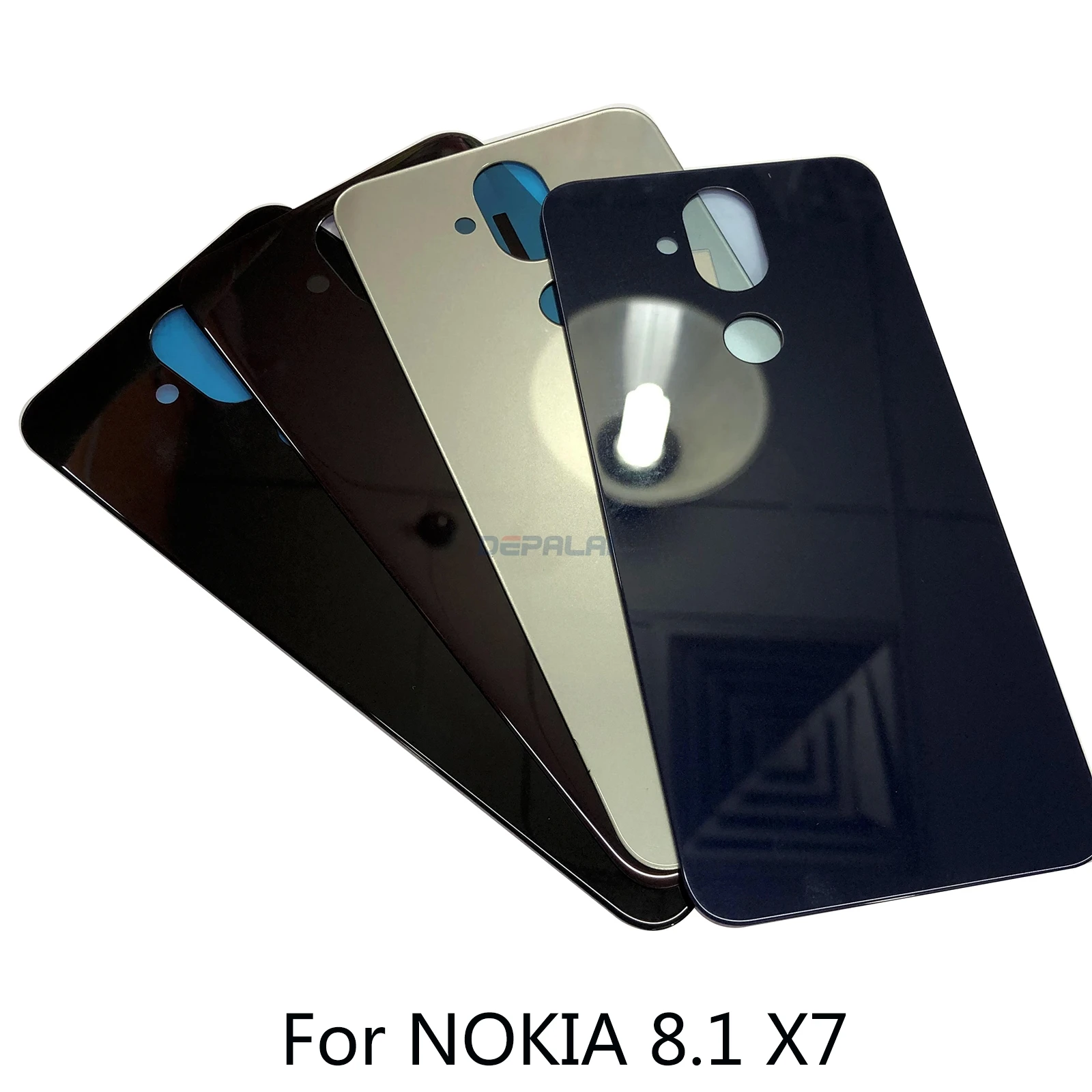 Заднее стекло для Nokia 7 1 8 X7 задняя крышка батарейного отсека Корпус Стеклянные
